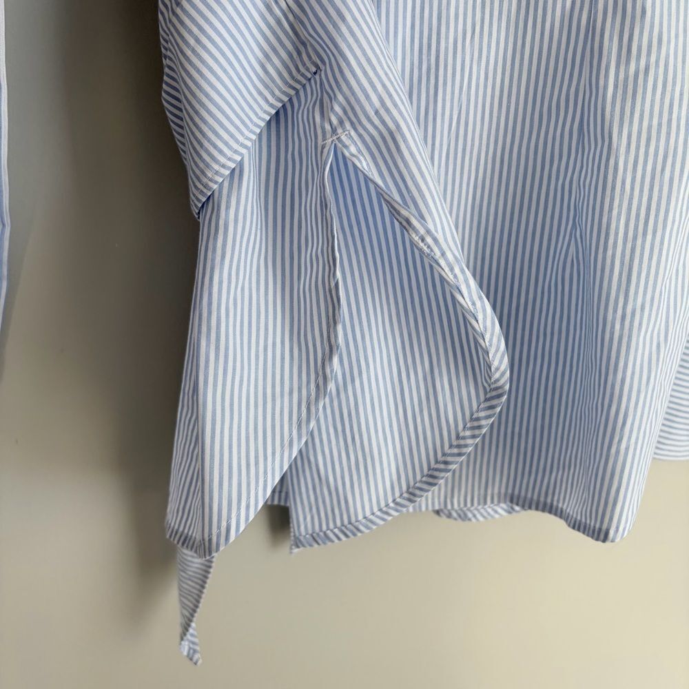 Abercrombie and Fitch Striped Button Down Tie Front Shirt - Picture 5 of 8